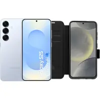 Samsung Galaxy S25 256GB Hellblau 5G + BlueBuilt Book Case Schwarz