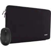 BlueBuilt Laptophülle für Apple MacBook Pro 16 Zoll Schwarz + Tradendum Maus