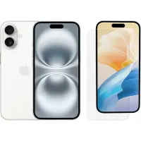 Apple iPhone 16 128GB Weiß + BlueBuilt Panzerglas