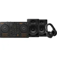 Pioneer DJ DDJ-FLX4 + DJ HDJ-X5 Schwarz + DJ DM-50D Schwarz