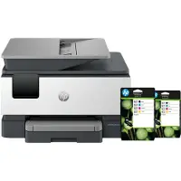 HP OfficeJet Pro 9120e + 2 schwarze Patronen + 2 Farbpatronen