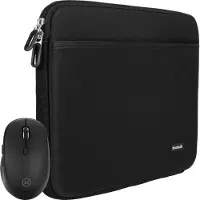 BlueBuilt Laptophülle 36 cm 15 Zoll S Schwarz + Tradendum Kabellose Maus