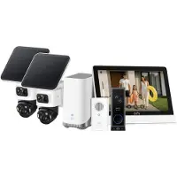 Eufy eufyCam S4 Doppelpack + HomeBase 3 + Video Doorbell E340 + Smart Display E10