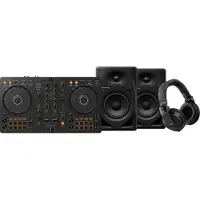 Pioneer DJ DDJ-FLX4 + DJ HDJ-X5 Schwarz + DJ DM-40D-BT Schwarz