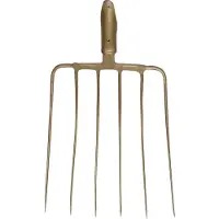 Freund Victoria ERNTEKÖNIG Maisgabel 6 Zinken Federdülle 36x35cm gold-lackiert