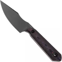 Kizer Cutlery Harpoon Mini 1040S9, Black CPM S45VN, Red/Purple/Black Fat Carbon, Fahrtenmesser, Maverick Customs Design