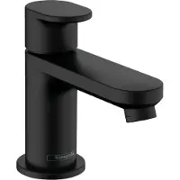 Hansgrohe Vernis Blend Standventil 70 mit Hebelgriff für Kaltwasser oder vorgemischtes Wasser ohne Ablaufgarnitur, Mattschwarz
