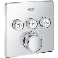 GROHE Grohtherm SmartControl Thermostat mit drei Absperrventilen, 29126000, Farbe: Chrom