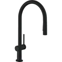 Hansgrohe Talis M54 Einhebel-Küchenmischer 210, Ausziehbrause, 2-jet, sBox, 72801670, Farbe: Mattschwarz