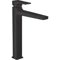 Hansgrohe Metropol Waschtischmischer 260 mit Push-Open Ablaufgarnitur, Mattschwarz, 1 Stk.