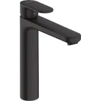 Hansgrohe Einhebel-Waschtischmischer VERNIS Blend 190 m Zugst-Ablaufgarn. 1 1/4Zoll mattschwar mit Zugstangen-Ablaufgarnitur 1 1/4Z mattschwarz