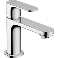 Hansgrohe Waschtisch-Einhebelmischer Rebris S 80 CoolSt mit Zugstangen-Ablaufgarnitur, chrom