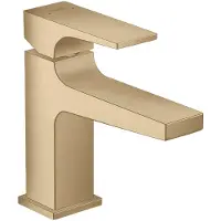Hansgrohe Metropol Einhebel-Waschtischmischer 100 mit Hebelgriff für Handwaschbecken mit Push-Open Ablaufgarnitur, Brushed Bronze
