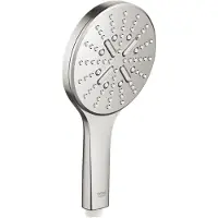 GROHE Rainshower SmartActive 130 Handbrause 3 Strahlarten supersteel