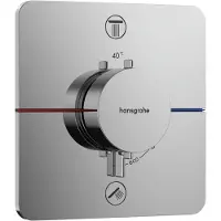 Hansgrohe ShowerSelect Comfort Q Thermostat Unterputz für 2 Verbraucher mit integrierter Sicherungskombination nach EN1717, Chrom