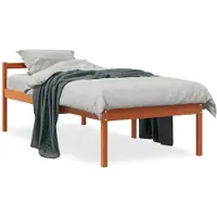 vidaXL Seniorenbett Wachsbraun 90x200 cm Massivholz Kiefer