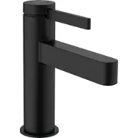 Hansgrohe Finoris Einhebel-Waschtischmischer 100 mit Push-Open Ablaufgarnitur, Mattschwarz