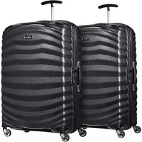 Samsonite Lite-Shock Spinner 75 cm Doppelpack Black