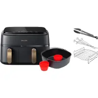 Philips 3000 Series Dual Basket NA352/00 + Garset mit zwei Ebenen + Backset