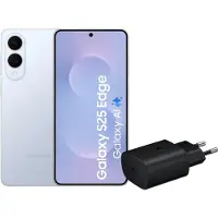 Samsung Galaxy S25 Edge 512GB Blau 5G + Ladegerät 25 Watt Schwarz