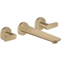 Hansgrohe 3-Loch-Wannenarmatur Axor Citterio o. Struk., brush. bronze, UP Wandmontage