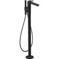 Hansgrohe Wannen-Einhebelmischer Axor Citterio C o S, matt-sw, bodensteh., Ausl. 194mm
