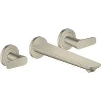 Hansgrohe AXOR Citterio C 3-Loch Wannenarmatur Unterputzmodell für Wandmontage, 1 Verbraucher, 49482820, Farbe: Brushed Nickel