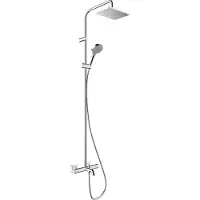 Hansgrohe Showerpipe 230 Vernis Shape mit Wannenthermostat, 1jet, chrom
