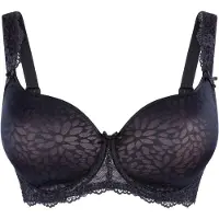 Lingadore Daily Vorgeformter BH Uni Fit Plus Bra | Grösse: 75E | Farbe: Schwarz/Puder