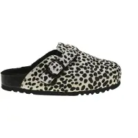 Scholl Clog Damen Fae New F Kuhfell Black White-Schuhgröße 39