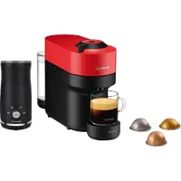 Krups Nespresso Vertuo Pop XN9205 Spicy Red + Pierre Milchaufschäumer