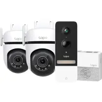 TP-LINK Tapo C520WS Doppelpack + Smart Battery Video Doorbell D230S1