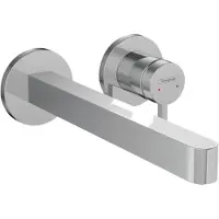 Hansgrohe Finoris Einhebel-Waschtischmischer Unterputz für Wandmontage mit Auslauf 22,8 cm, Chrom
