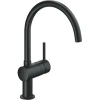 GROHE Minta, Standard, Schwarz, Metall, Hebelgriffe, Einzelbild, 1/2"