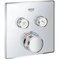 GROHE 29124000, Badewanne & Dusche, Drehventile, Metall, Chrom