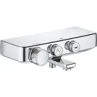 GROHE Thermostat-Wannenbatterie Grohtherm SmartControl 34718, Wandmontage, eigensicher, chrom