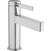 Hansgrohe Finoris Einhebel-Waschtischarmatur 100 mit Push-Open Ablaufgarnitur, Ausladung 126mm, 76010000, Farbe: Chrom