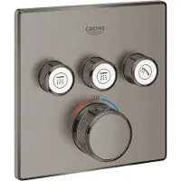 GROHE Grohtherm SmartControl Thermostat Fertigmontageset mit 3 Absperrventilen, eckige Ausführung