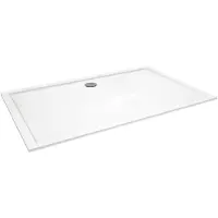 Villeroy & Boch Futurion Flat Duschwanne: 140 x 90 cm, Quaryl, Weiß glänzend