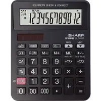 Sharp EL-CC12D Taschenrechner schwarz