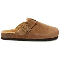 Scholl Clog Herren Olivier F New Wildleder Fell Taupe-Schuhgröße 42