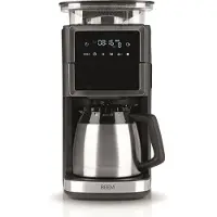 BEEM 04233, Filterkaffeemaschine, Kaffeebohnen, Eingebautes Mahlwerk, 1000 W, Schwarz, Silber