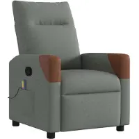 vidaXL Massage Relaxsessel Dunkelgrau 69 x 86 x 100 cm Stoff