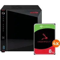 Asustor AS5404T + Seagate Ironwolf 32TB (4x 8TB)
