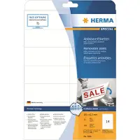 Herma Etiketten Nr. 5081, 105 x 42,3 mm, ablösbar, selbstklebend, Papier, weiß, 350 Stück