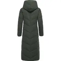 Ragwear Steppmantel "Natalka Extralong" Gesteppter Damen Mantel mit Kapuze