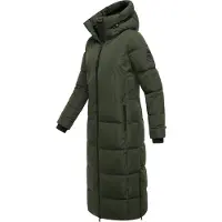 MARIKOO Damen Winter Steppmantel Honiaa XVI mit Kapuze & Reißverschlusstaschen