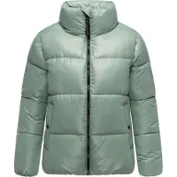 MARIKOO Damen Winterjacke Hazalee im Puffer-Stil mit glänzender Optik