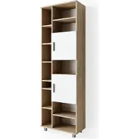 Vicco Badschrank Ilias Weiß/Sonoma 60 x 190 cm, Model 30834