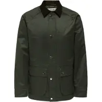Only & Sons Hemdjacke in Dunkelgrün - M